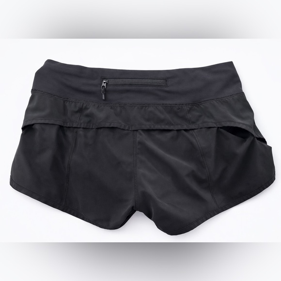 Lululemon Black Running Shorts Size 4 Zip Pocket Athletic Workout Shorts - Picture 2 of 5